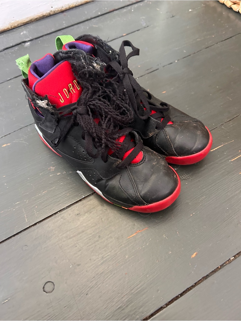 Nike Air Jordan Retro 7 Marvin The Martian GS Size 5.5Y 304774-029 Preowned